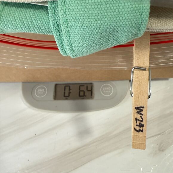 Trader Joe's Mini Tote Bag Green Pastel Canvas Limited Edition Spring - Picture 8 of 9